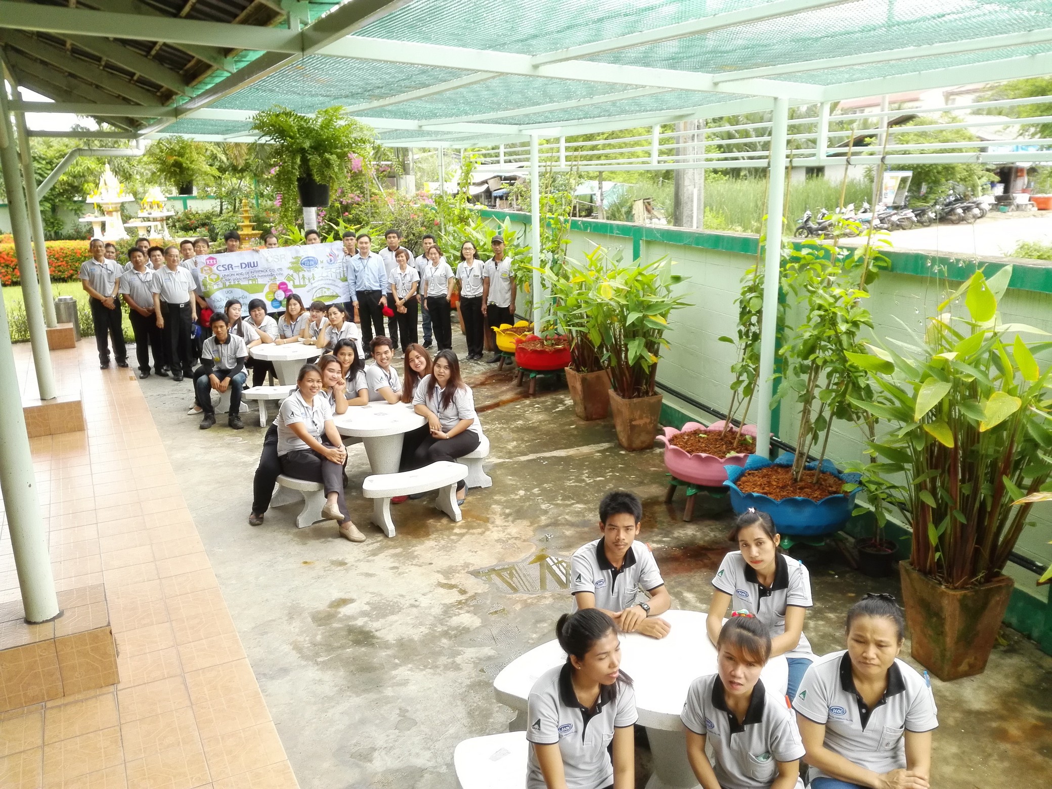 Mr. Paul opened the seating area.